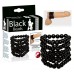 Широкое эрекционное кольцо из бусинок Black Beads