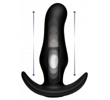 Черная анальная вибропробка Kinetic Thumping 7X Prostate Anal Plug - 13,3 см.