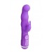 Фиолетовый вибратор с клиторальным стимулятором NSTYLE DUO VIBRATOR 5.5INCH - 14 см.