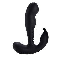 Черный вибростимулятор простаты Anal Vibrating Prostate Stimulator with Rolling - 13,3 см.