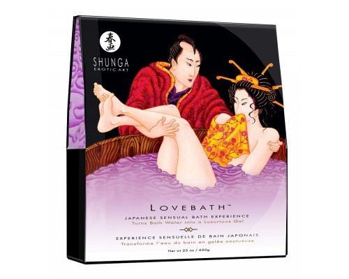 Соль для ванны Lovebath Sensual lotus, превращающая воду в гель - 650 гр.