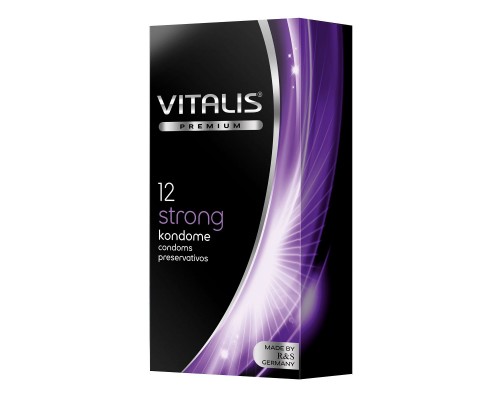 Презервативы с утолщённой стенкой VITALIS PREMIUM strong - 12 шт.