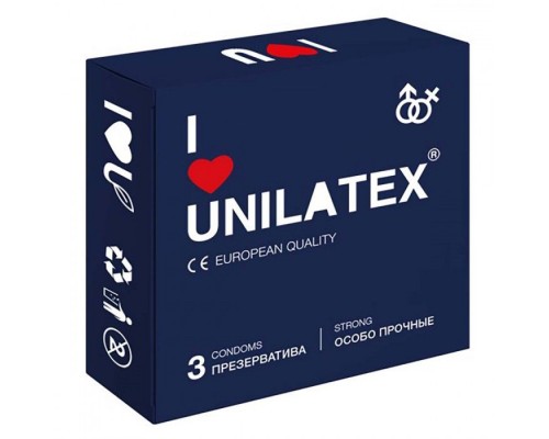 Ультрапрочные презервативы Unilatex Extra Strong - 3 шт.