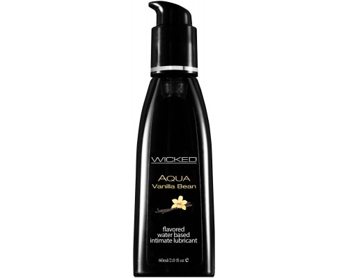 Лубрикант с ароматом ванильных бобов Wicked Aqua Vanilla Bean - 60 мл.