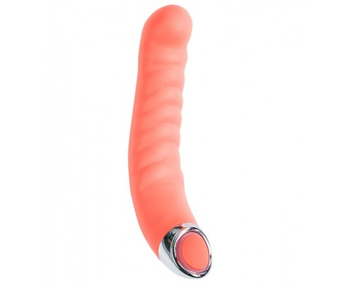 Оранжевый G-вибратор из силикона PURRFECT SILICONE G-SPOT VIBRATOR - 16,5 см.