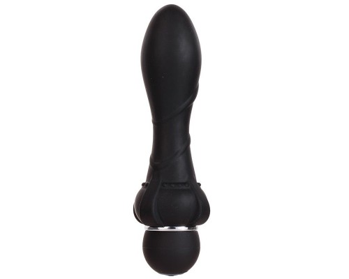 Чёрный вибромассажер для анальной стимуляции PURRFECT SILICONE ANAL VIBRATOR BLACK - 12,7 см.