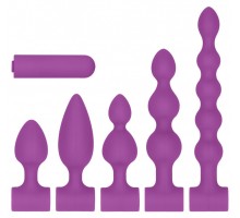 Фиолетовый анальный вибронабор USB-Rechargeable Anal Set