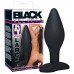 Чёрный анальный стимулятор Silicone Butt Plug Large - 12 см.