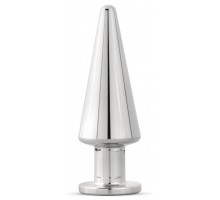 Серебристая анальная пробка Sinner Metal Pointy Buttplug - 11,5 см.