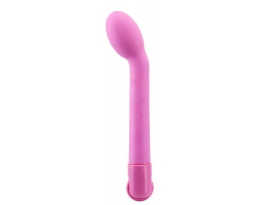 Розовый вибратор G-SPOT для точки G - 19 см.