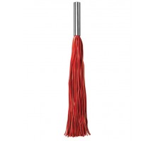 Красная плётка Leather Whip Metal Long - 49,5 см.