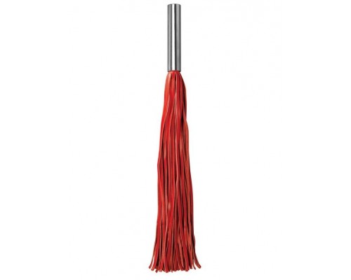 Красная плётка Leather Whip Metal Long - 49,5 см.