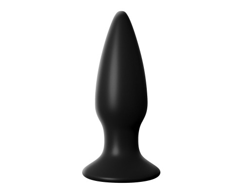 Чёрная малая анальная вибропробка Small Rechargeable Anal Plug - 10,9 см.