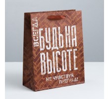 Подарочный пакет  Не чувствуй преград  - 30 х 26 см.