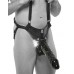 Страпон-система с чёрной насадкой 12  Hollow Strap-On Suspender System - 30 см.