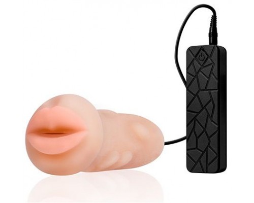 Мастурбатор-ротик с вибрацией REALSTUFF VIBRATING MASTURBATOR MOUTH