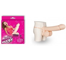 Телесный надувной пенис с фиксацией JOLLY BOOBY INFLATABLE PENIS - 53 см.