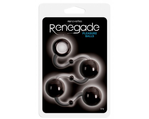 Чёрные анальные шарики Renegade Pleasure Balls