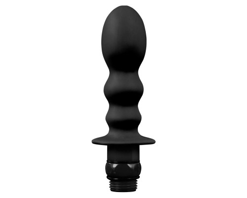 Чёрная насадка для душа HYDROBLAST 4INCH BUTTPLUG SHAPE DOUCHE для анальной стимуляции