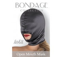 Чёрная шлем-маска Open Mouth Mask с вырезом для рта