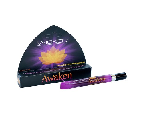 Возбуждающий массажный гель для клитора WICKED AWAKEN - 8,6 мл.