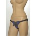 Сине-чёрные трусики с плугом Kanikule Strap-on Harness Anatomic Thong