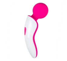 Розово-белый вибромассажер Easytoys Mini Wand Massager