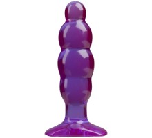 Фиолетовая рельефная анальная пробка SpectraGels Purple Anal Stuffer - 14 см.