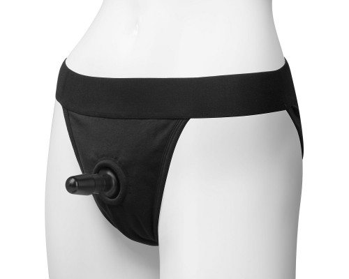 Трусики с плугом Vac-U-Lock Panty Harness with Plug Full Back - S/M