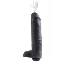 Фаллоимитатор-реалистик с имитацией семяизвержения 11  Squirting Cock with Balls - 27,9 см.