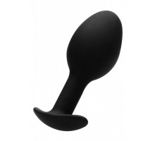 Черная анальная пробка N 89 Self Penetrating Butt Plug - 8,3 см.