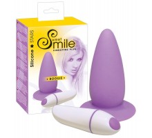 Фиолетовая анальная вибровтулка Smile - 10 см.