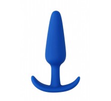 Синяя анальная пробка для ношения Slim Butt Plug - 8,3 см.