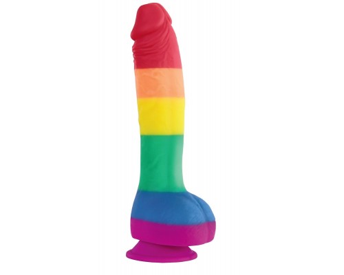 Радужный фаллоимитатор Pride Edition 8 Dildo - 25,4 см.