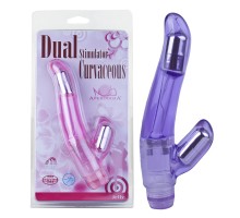 Фиолетовый вибростимулятор Dual Stimulator Curvaceous 