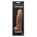 Кофейный фаллоимитатор с мошонкой на присоске 5 Inch Dildo - 17,5 см.