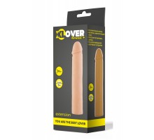 Фаллическая насадка телесного цвета XLover - 18 см.