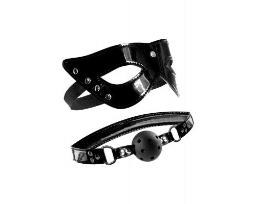 Лаковый комплект MASQUERADE MASK   BALL GAG