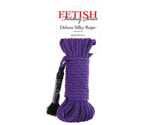 Фиолетовая веревка для фиксации Deluxe Silky Rope - 9,75 м.