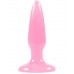 Розовая, светящаяся в темноте анальная пробка Firefly Pleasure Plug Mini Pink - 8,1 см.