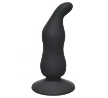 Чёрная анальная пробка Waved Anal Plug Black - 11 см.