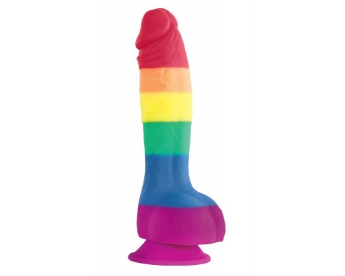 Радужный фаллоимитатор Pride Edition 6 Dildo - 21 см.