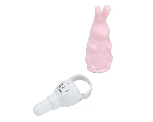 Розовый виброзайчик 4PLAY FINGER RING VIBE RABBIT PINK