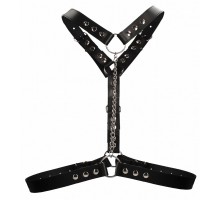 Черная мужская портупея Twisted Bit Black Leather Harness