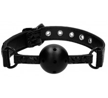 Черный кляп-шарик Breathable Luxury Ball Gag