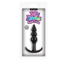 Чёрная анальная пробка Jelly Rancher T-Plug Ripple - 10,9 см.