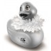 Серебристая уточка вибратор I Rub My Duckie Paris Silver Travel Size