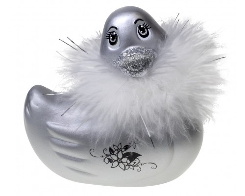 Серебристая уточка вибратор I Rub My Duckie Paris Silver Travel Size