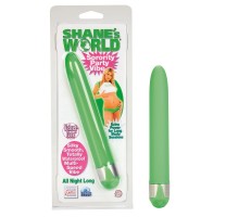 Салатовый вибратор Shanes World - 15,5 см.