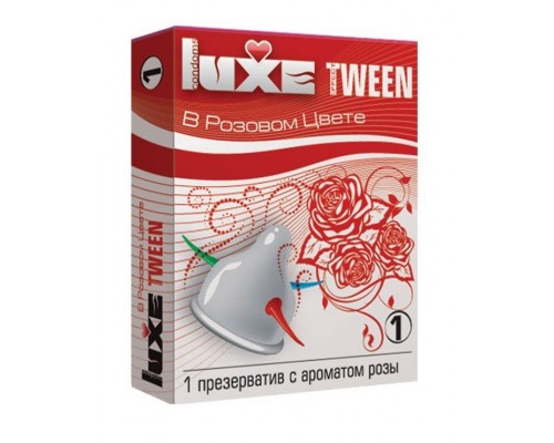 Презерватив Luxe Tween  В розовом цвете  с ароматом розы - 1 шт.